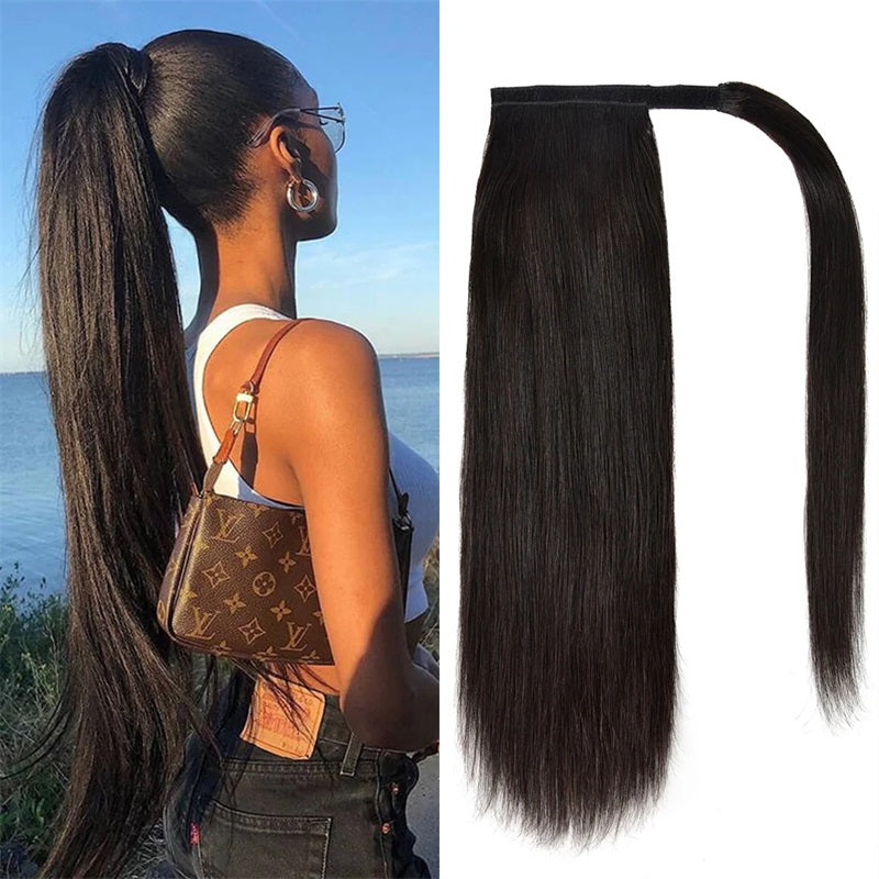 VIYA 14-40 Inch Ponytail 100% Human Hair Extensions With Clip