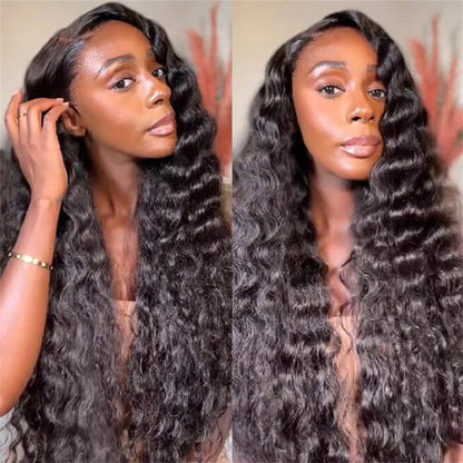 VIYA 360 HD Lace Invisi Drawstring Wear Go Pre-Bleached Pre Cut Lace Glueless Loose Deep Wave Wig