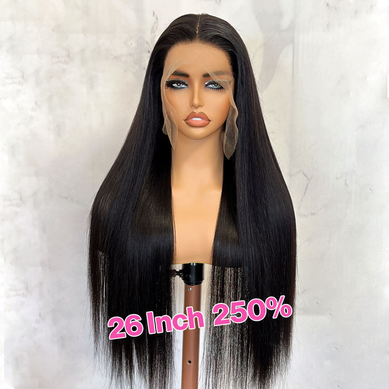 VIYA 13x6 HD Lace Frontal Pre Bleached Knots Straigh 100% Human Hair Wig