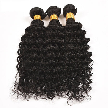 VIYA Deep Wave 3 Bundles With 13x6 HD Frontal Human Virgin Hair Unprocessed