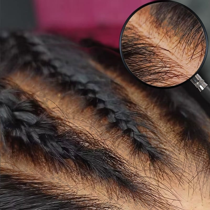 VIYA Pre Cut Water Wave HD Lace Glueless Wig 5x5 HD Lace Natural Black Human Hair Wig